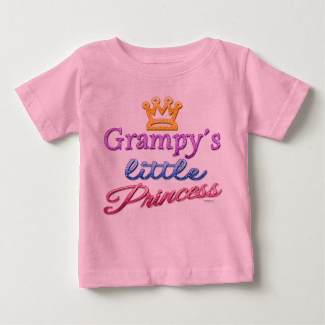 Grampys lilla prinsessan Baby Småbarn T-Shirt (Framsida)