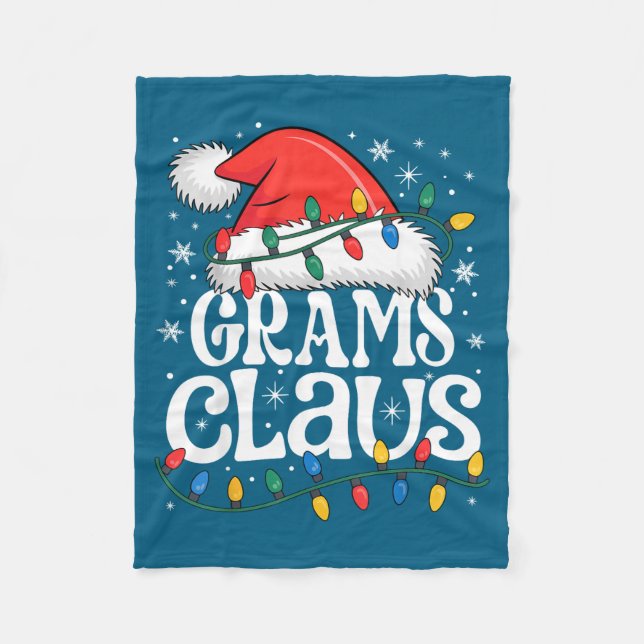 Grams Claus Funny Xmas Christmas Grandma Holiday S Fleecefilt (Framsidan)