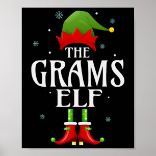 Grams Elf Julafton Matching Family Group-julparet Poster