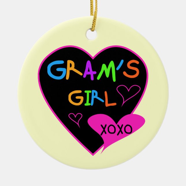 Gram's Girl Anpassningsbar T-Shirts, Mugg, Buttons Julgransprydnad Keramik (Framsidan)