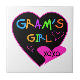 Gram's Girl Anpassningsbar T-Shirts, Mugg, Buttons Kakelplatta