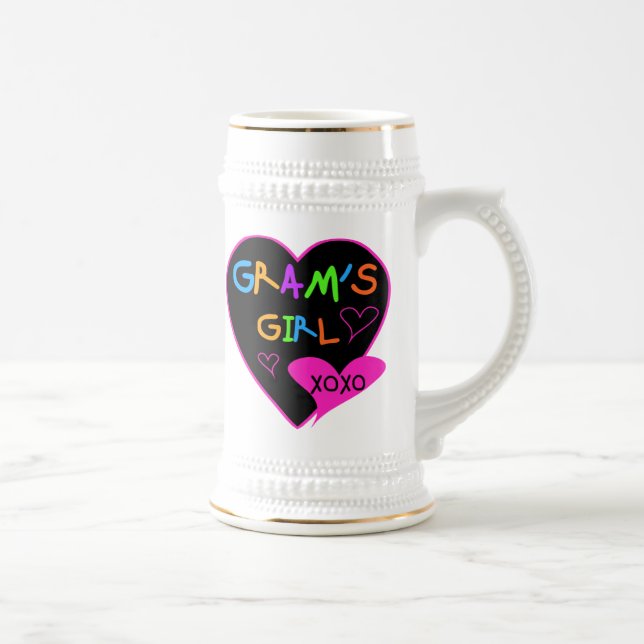 Gram's Girl Anpassningsbar T-Shirts, Mugg, Buttons Sejdel (Höger)