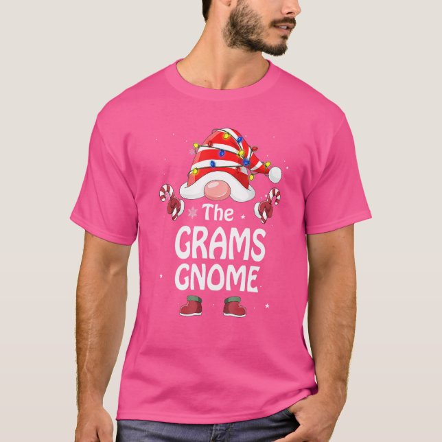 Grams Gnome Träd Light Buffalo Play-jul T Shirt (Framsida)