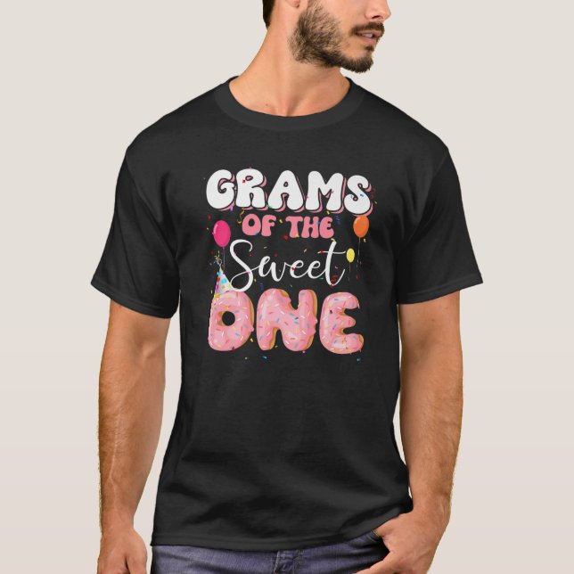 Grams of the Birthday One Doughnut 1st Family B-Da T Shirt (Framsida)
