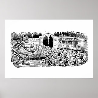 Gran Calavera Eléctrica av José Guadalupe Posada Poster