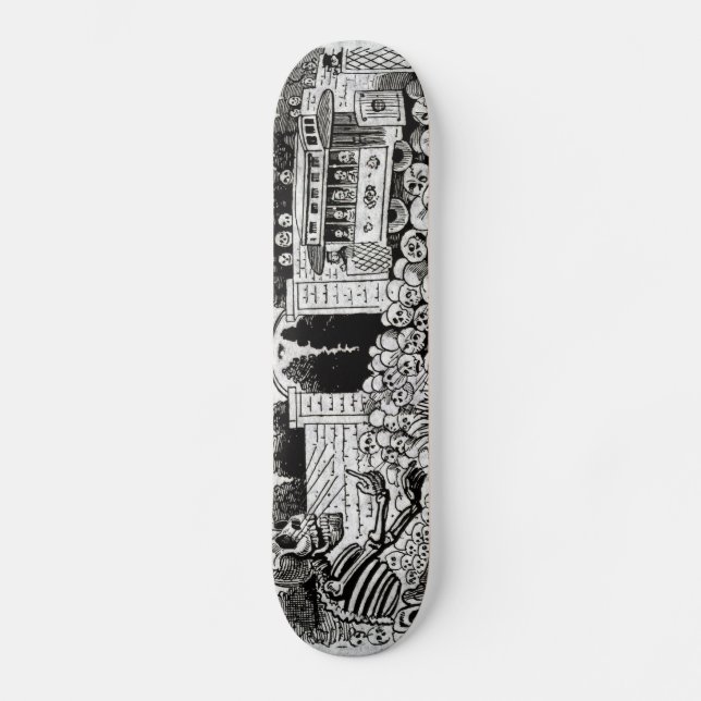 Gran Calavera Eléctrica Skateboard Bräda 20 Cm (Framsida)