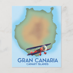 Gran Canaria Kanarieöarna, reseaffisch.