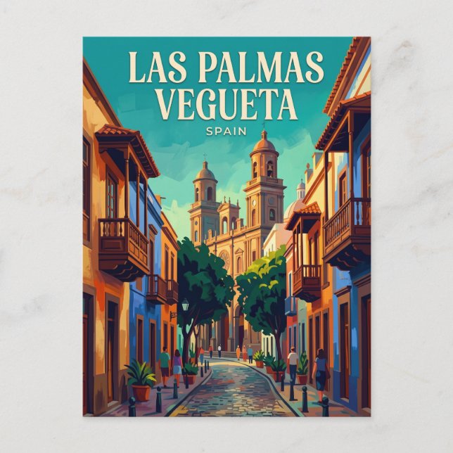 Gran Canaria - Las Palmas Gamla Stan (Vegueta) Spa Vykort (Framsida)