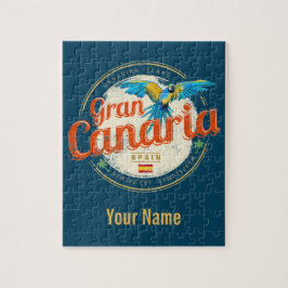 Gran Canaria Parrot Kanarieöarna Spanien Vintage Pussel