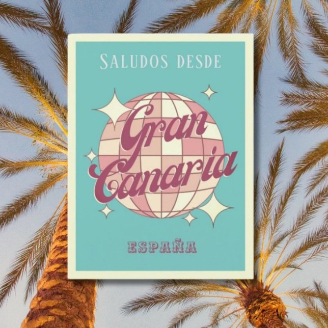 Gran Canaria Spanien España retro vintage vykort (Skapare uppladdad)
