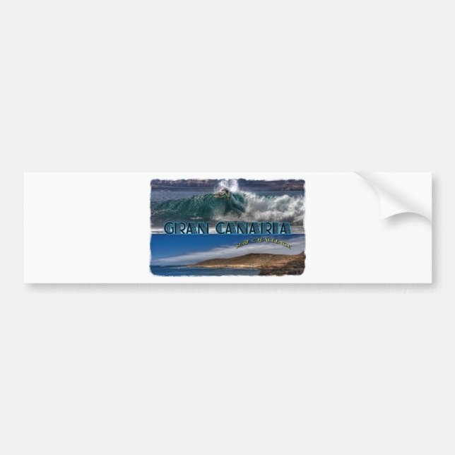 Gran Canaria surfautmaning Bildekal (Framsidan)
