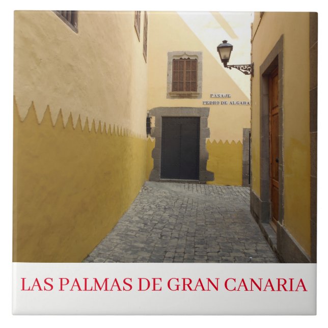 Gran Canaria Vegueta keramisk panel Kakelplatta (Framsidan)