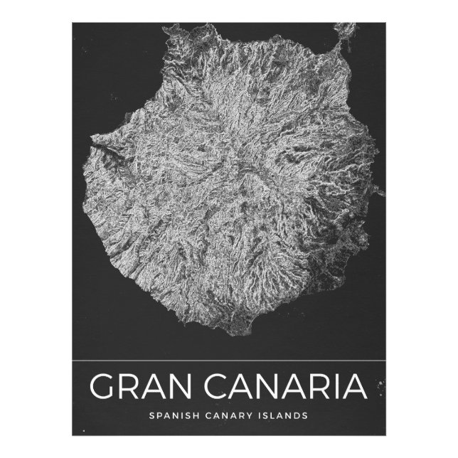 Gran Canaria Vintage Reskarta Fototryck (Framsidan)