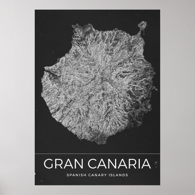 Gran Canaria Vintage Reskarta Poster (Framsidan)