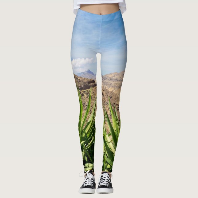 Gran Canary Mountain Landscape Leggings (Framsida)