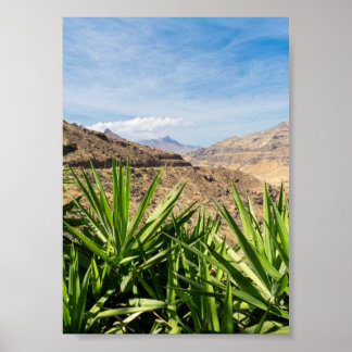 Gran Canary Mountain Landscape Poster