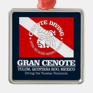 Gran Cenote (bäst grottor) Julgransprydnad Metall