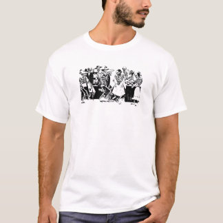 Gran Fandangoskelett som dansar Mexico vintage T-shirt