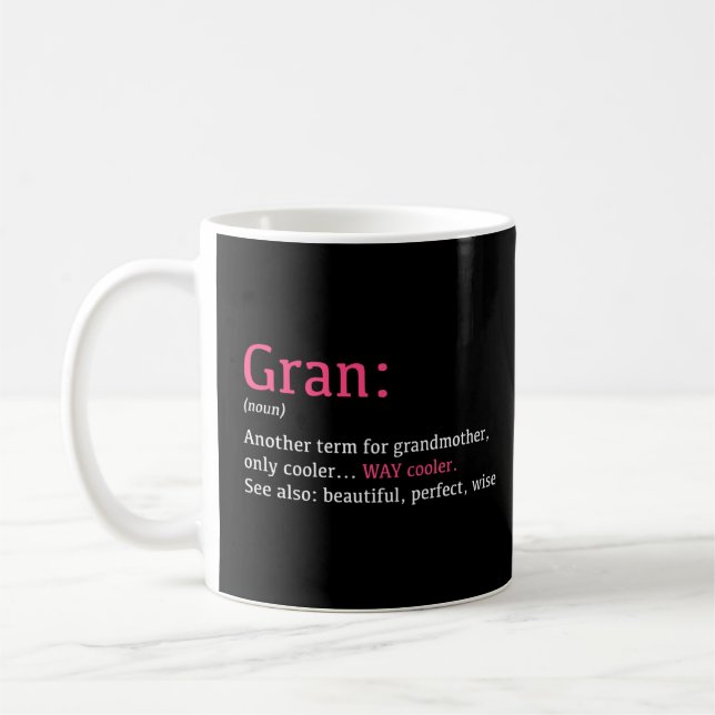 Gran Funny Definition Noun annan term Kaffemugg (Vänster)