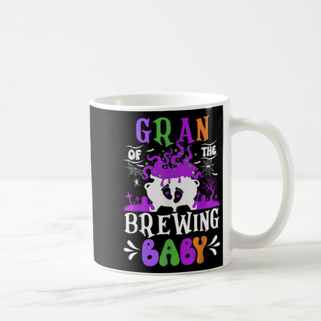 Gran Of The Brewing Baby Grandma To Be Halloween  Kaffemugg (Höger)