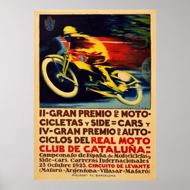 Gran Premio De Moto GP Tävla Catalunya Poster (Framsidan)