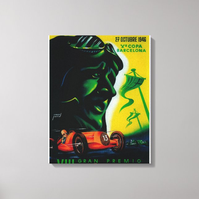 Gran Premio Pena Rhin Vintage Poster Europe Canvastryck (Framsida)