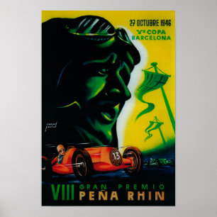 Gran Premio Pena Rhin vintage PosterEurope Poster