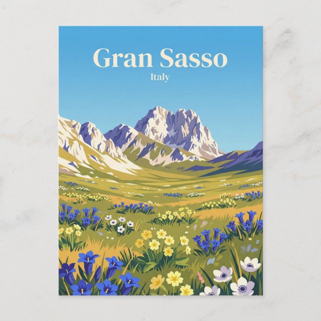 Gran Sasso d'Italia Italien Vykort (Framsida)