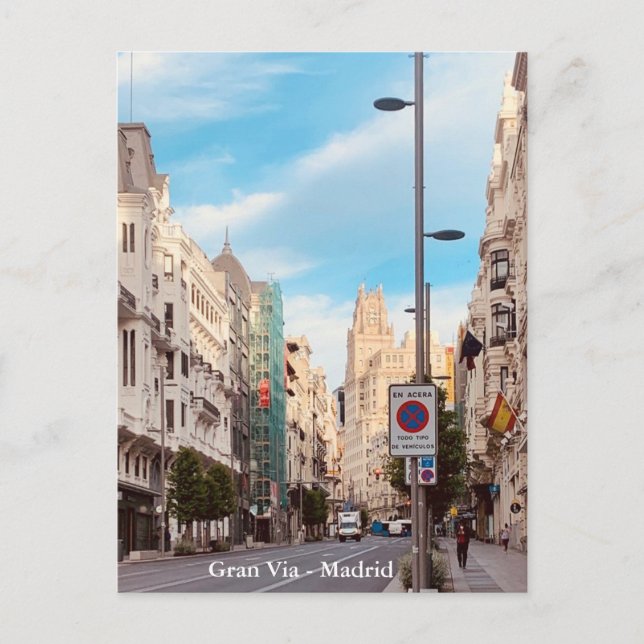 Gran Vía - Madrid Vykort (Framsida)