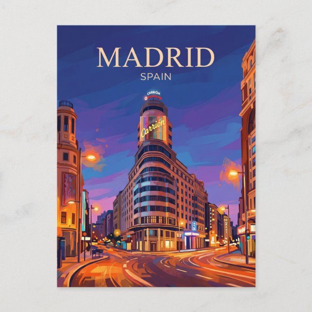 Gran Vía Spanien Vykort (Framsida)