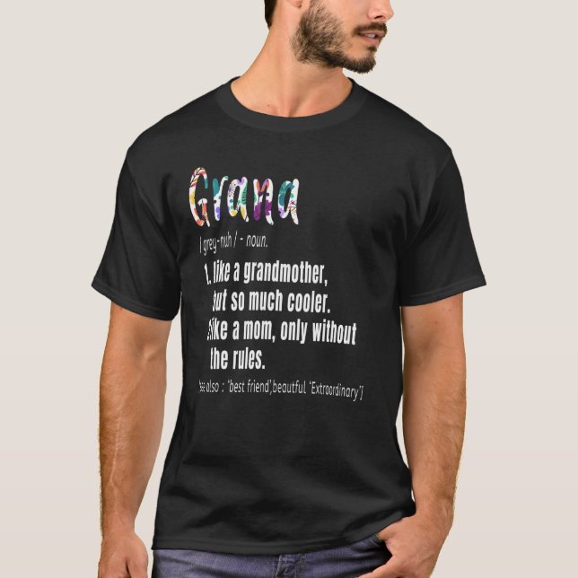 Grana Definition Mors dag & Birthday gift Gran T Shirt (Framsida)