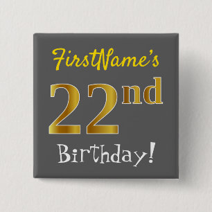 Gråna den 22nd födelsedagen för Fauxguld, med Knapp
