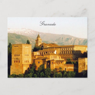 granada alhambra vykort
