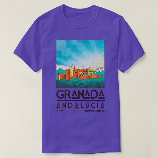 Granada Andalucia Spanien T Shirt (Design framsida)