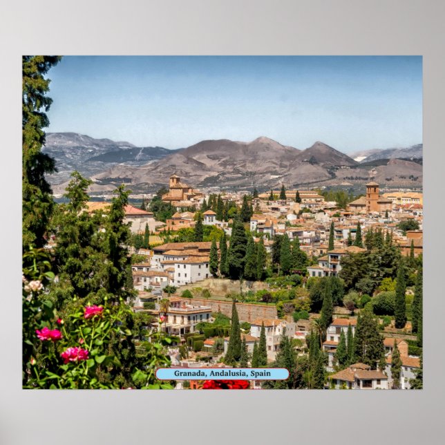 Granada, Andalusien, Spanien Poster (Framsidan)