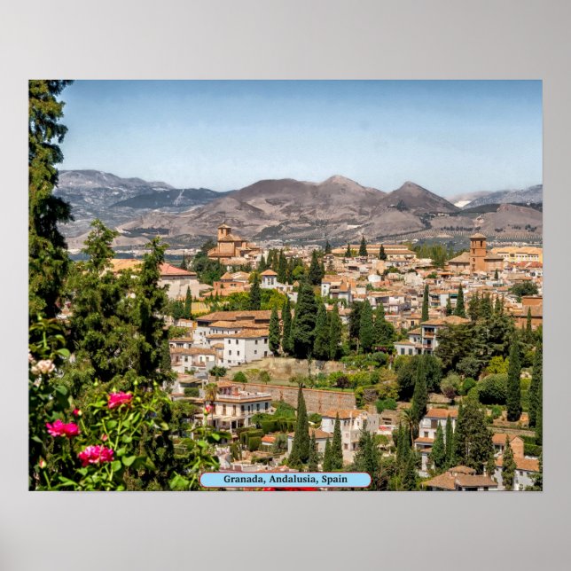 Granada, Andalusien, Spanien Poster (Framsidan)