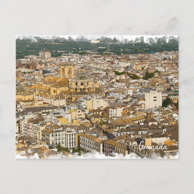 Granada Art - Det riktiga Spanien vykort (Framsida)