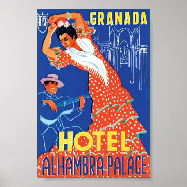 Granada Hotel Alhambra Palace Poster (Framsidan)
