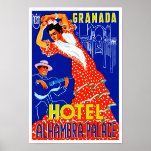 Granada Hotel Alhambra Palace Poster