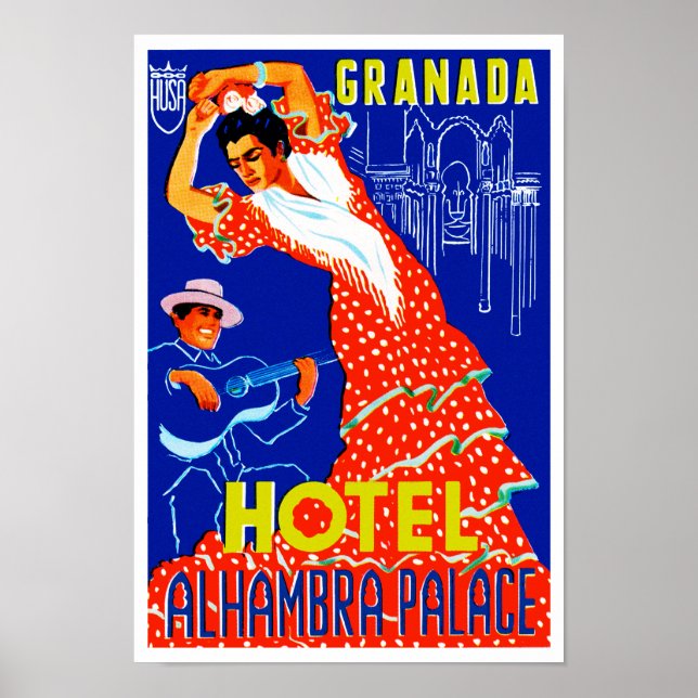 Granada Hotel Alhambra Palace Poster (Framsidan)