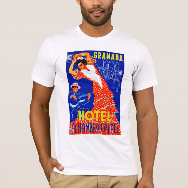 Granada hotellAlhambra slott T-shirt (Framsida)
