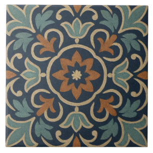 Granada kronblad – Moorisk blomsterplattor design Kakelplatta