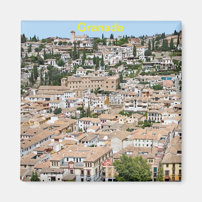 Granada. Panorama of Albaicin Magnet (Framsidan)