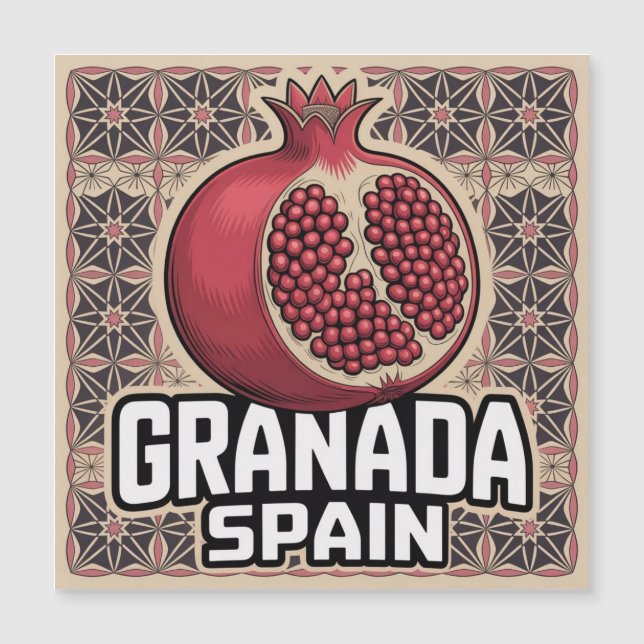 Granada Spain Pomegranate Sticker (Framsida)