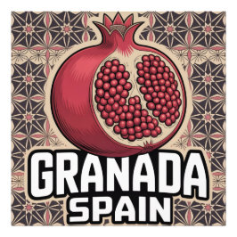 Granada Spain Pomegranate Sticker Fototryck