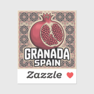 Granada Spain Pomegranate Sticker Klistermärken