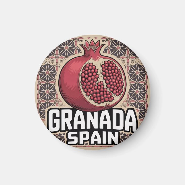 Granada Spain Pomegranate Sticker Magnet (Framsidan)