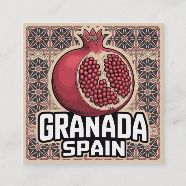 Granada Spain Pomegranate Sticker Tilläggskort (Framsida)