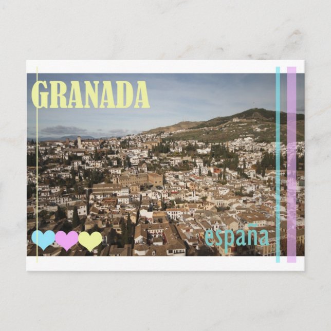 Granada Spain Postcard Vykort (Framsida)