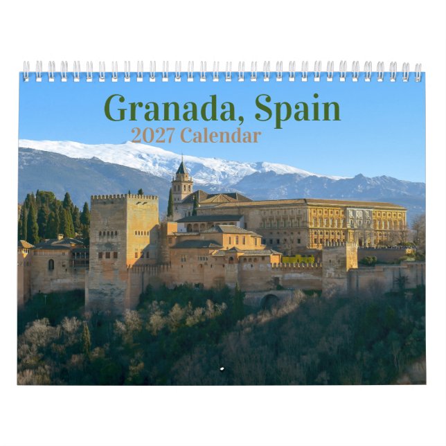 Granada, Spanien 2027 Kalender (Omslag)